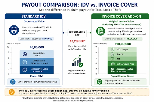 idv vs invoice cover
